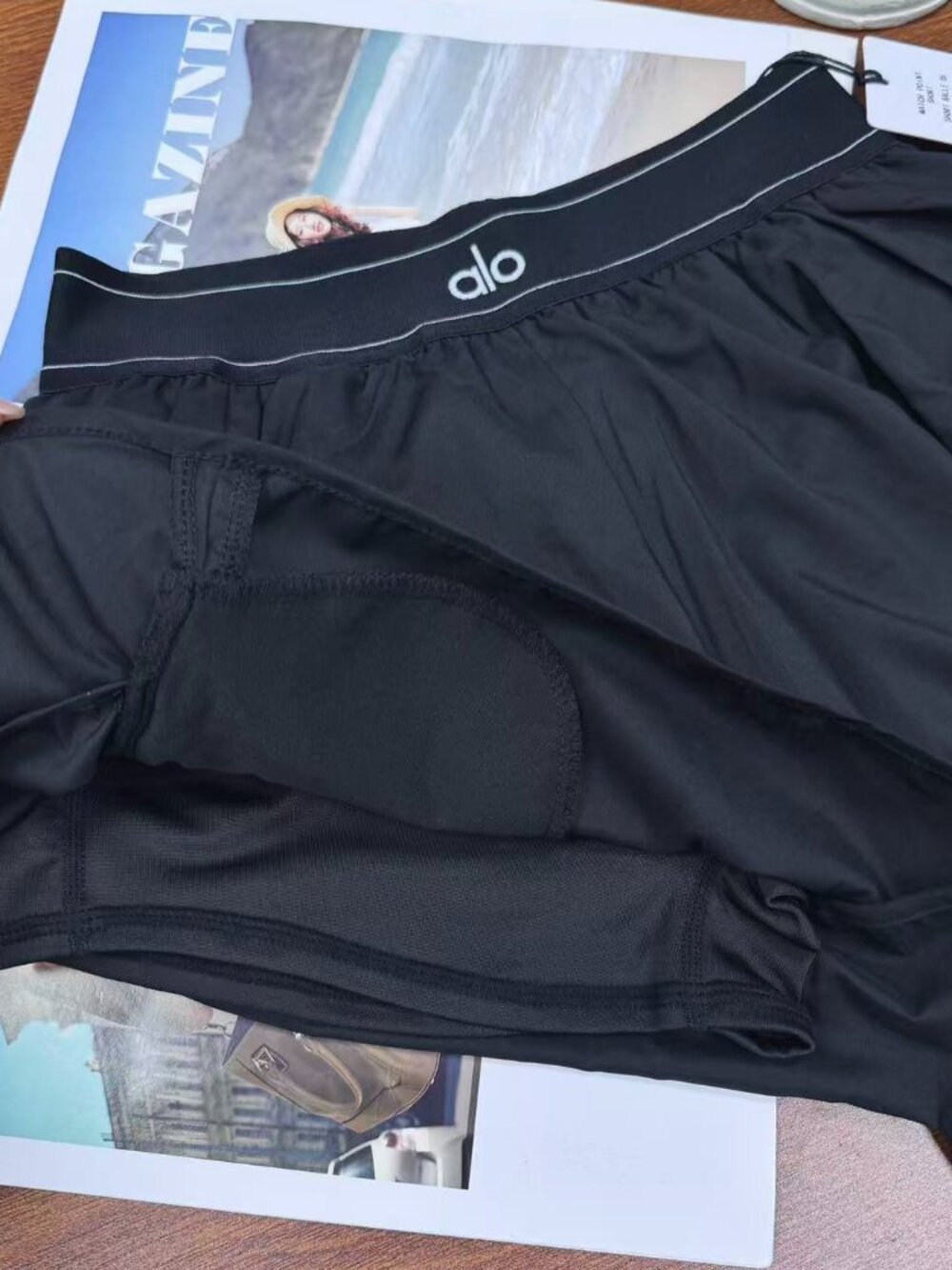 Alo Yoga Match Point Black Sport,Casual,Everyday High-Waisted Shorts ๐๐ - Picture 6 of 8